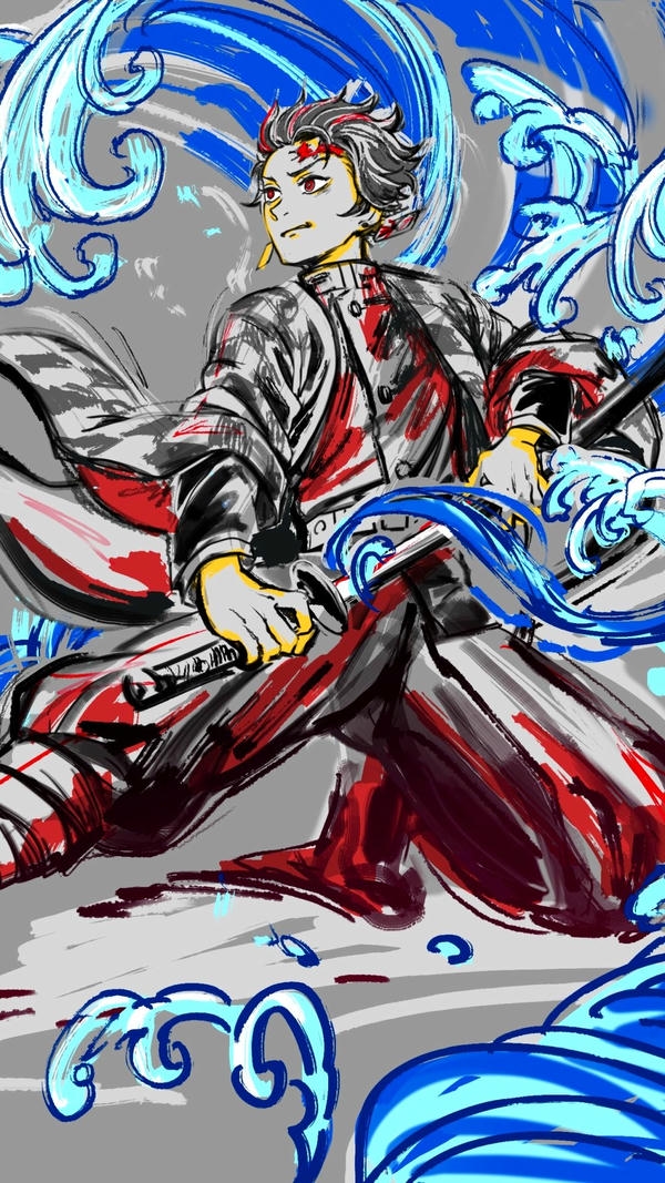 hình nền tanjiro lockscreen