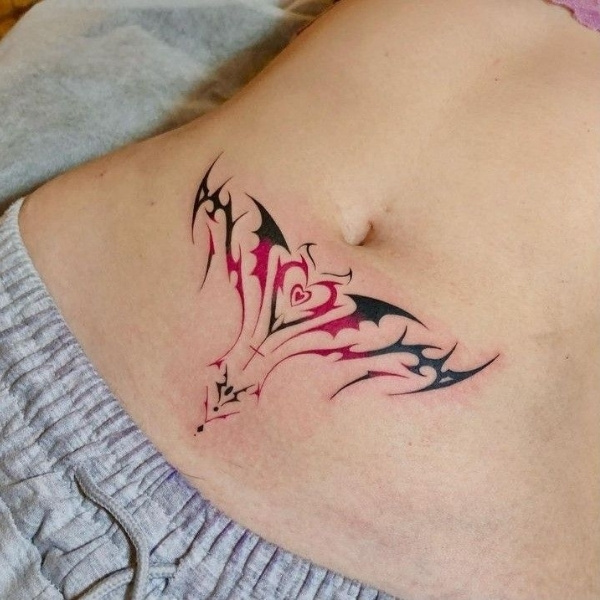 belly tattoo girl