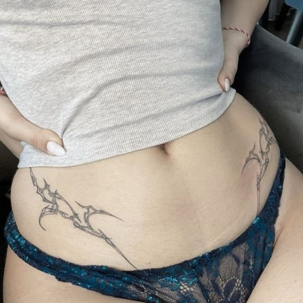sexy belly tattoo girl